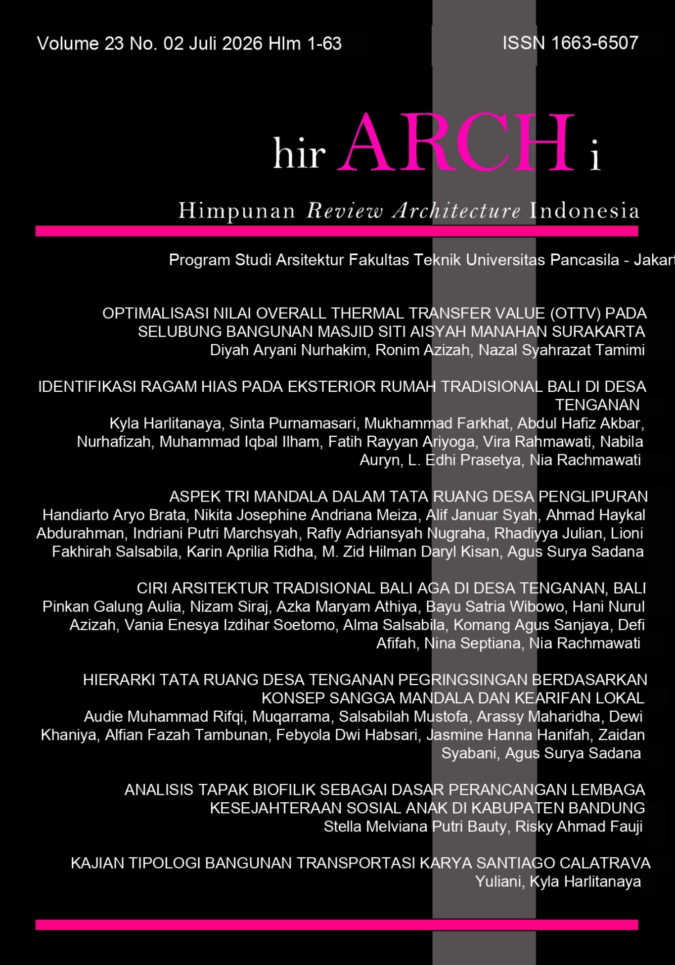 					View Vol. 23 No. 2 (2026): Jurnal Hirarchi
				