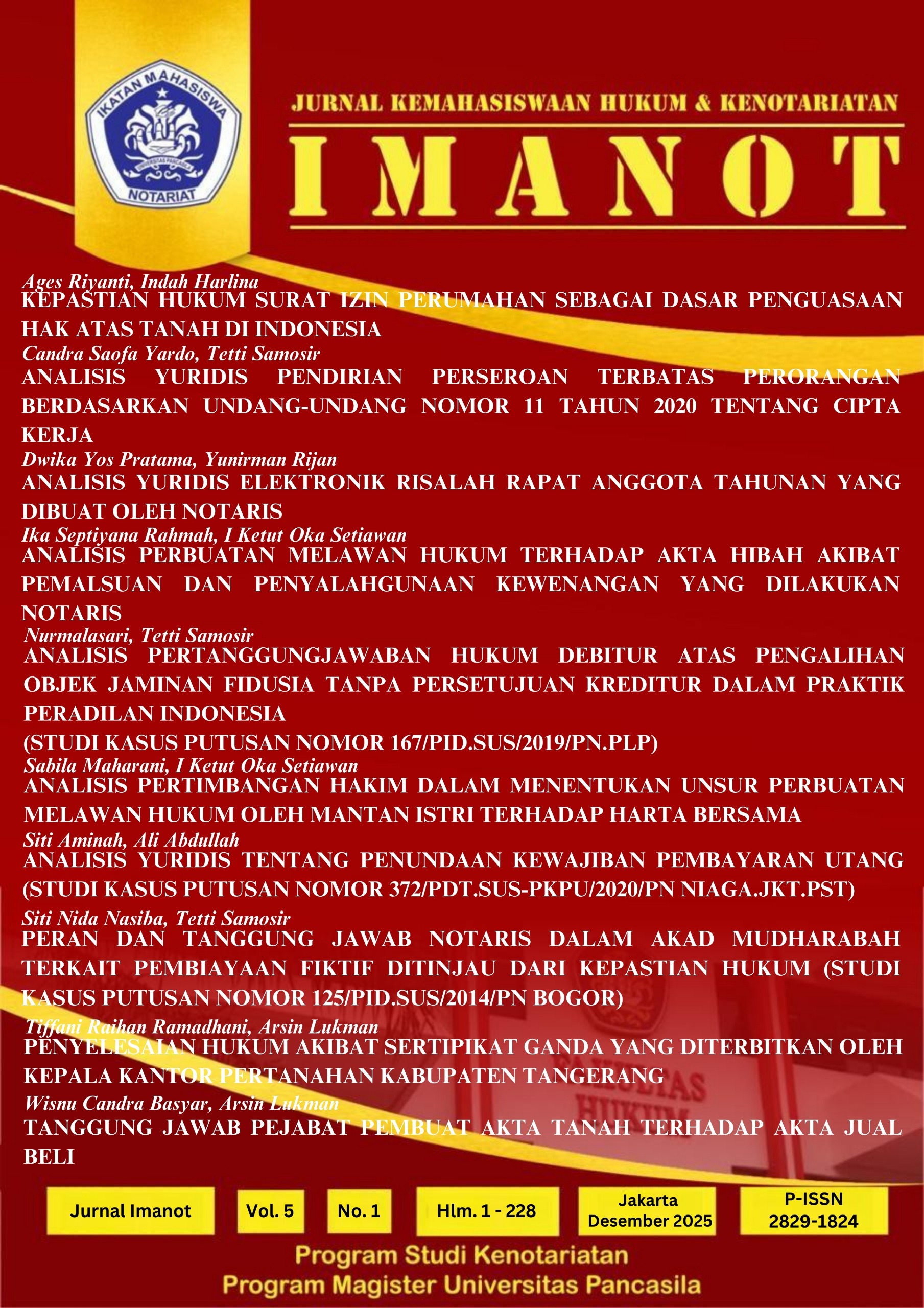 					View Vol. 5 No. 1 (2025): Desember
				